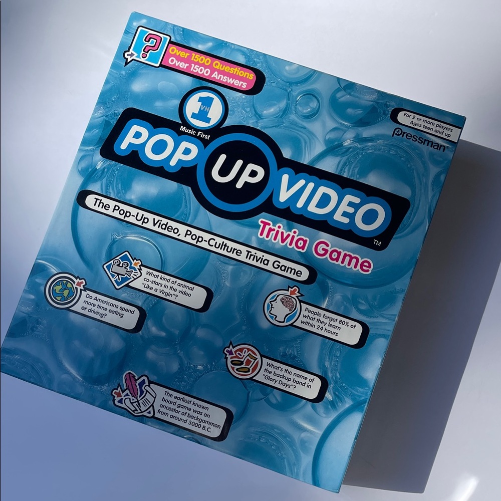 Pressman VH-1 Pop Up Video Trivia Game